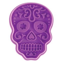 R&M International Purple Metal/Plastic Cookie Stamp