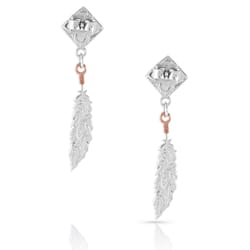 Montana Silversmiths Women's American Legends Feather Multicolored Earrings Water Resistant