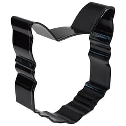 R&M International Corp International 4 in. W X 4 in. L Cat Face Cookie Cutter Black 1 pc