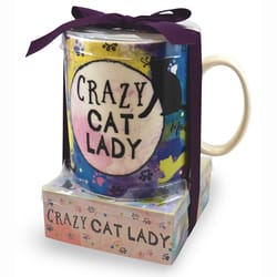 Oak Patch Gifts Crazy Cat Lady Mug and Notestack 2 pk