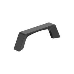 Amerock Everyday Transitional Arched Bar Cabinet Pull 3 in. Matte Black 6 pk