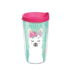 Tervis 16 oz Multicolored BPA Free Llama Flora Tumbler with Lid