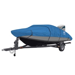 Classic Accessories Stellex Polyester 246 in. L X 128 in. W Boat Cover Blue