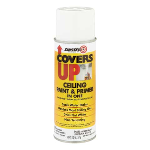 Zinsser Covers Up White Flat Solvent-Based Acrylic Ceiling Paint and Spray  Primer 13 oz - Ace Hardware