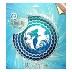 Spinfinity Designs Multi-color Stainless Steel 12 in. Mermaid Large Outdoor Spinner