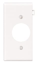 Leviton End Section White 1 gang Nylon Outlet Wall Plate 1 pk