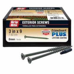 Grip-Rite PrimeGuard Plus No. 9 wire X 3 in. L Green Star Bugle Head Deck Screws 1 lb 73 pk