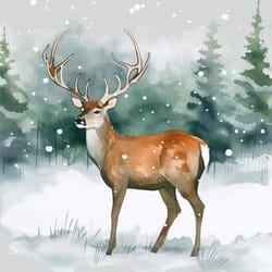 P Graham Dunn Multicolored Winter Deer Wall Sign 11 in.