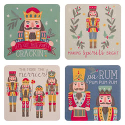 Karma Multicolored Paper Nutcracker Coaster Set 8 pk