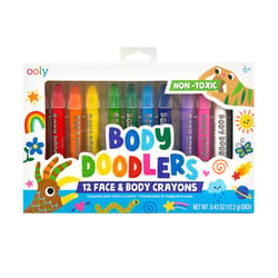 OOLY Body Doodlers Washable Assorted Color Crayons 12 pk