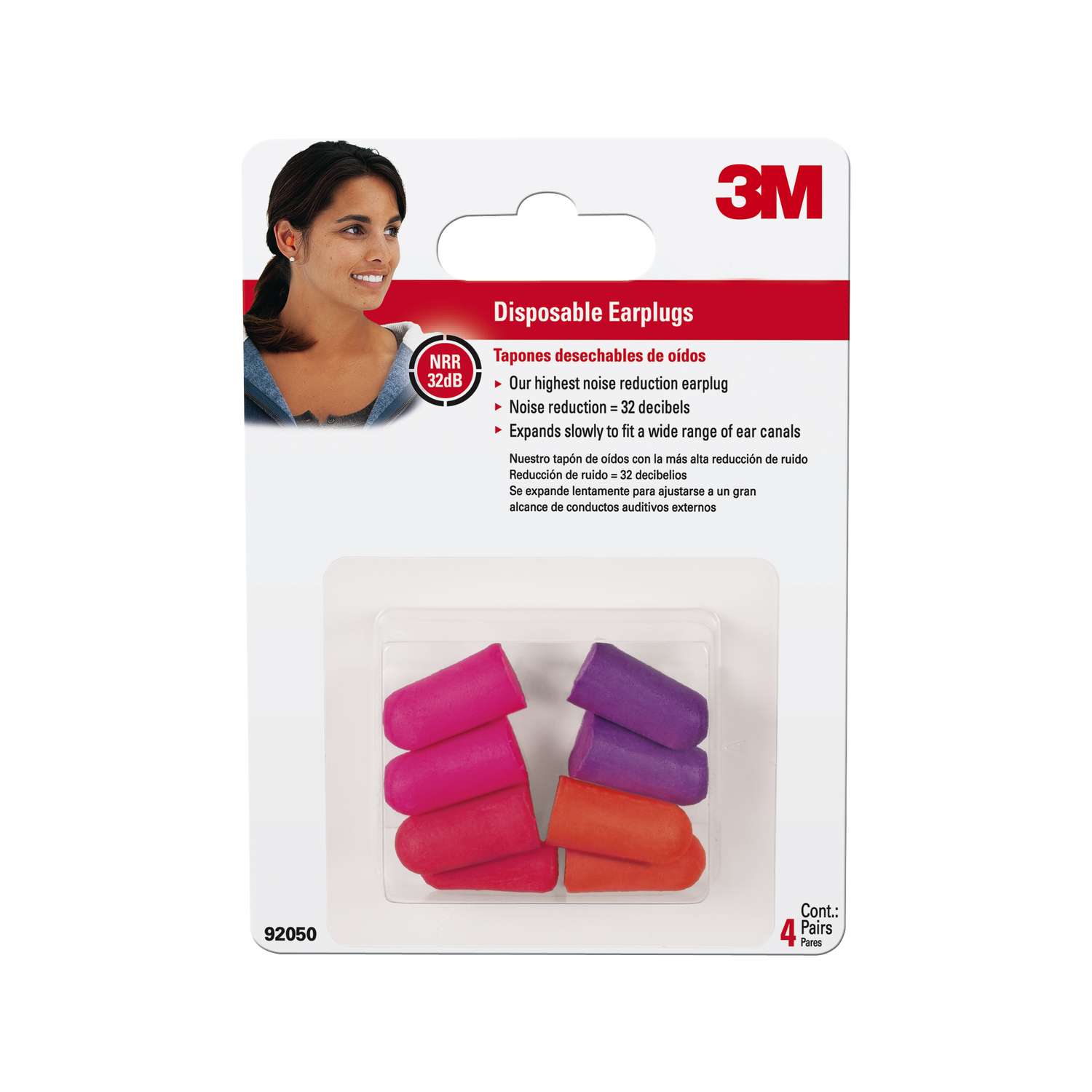 3M 32 dB Soft Foam Earplugs Assorted 4 pair Ace Hardware