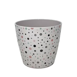 Bamboo Blooms 6.5 in. H X 7 in. D Bamboo Dots Flower Pot Multicolored