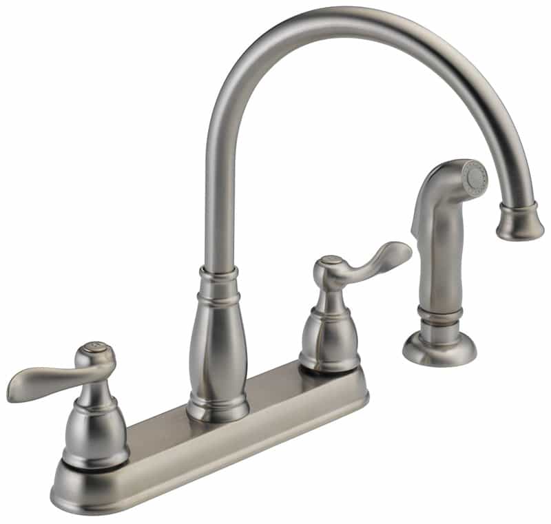 Delta Windemere Traditional Two Handle Stainless Steel Kitchen