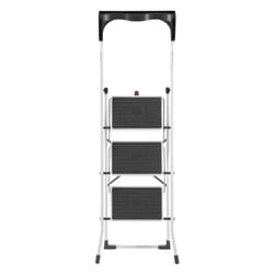 Hailo 52 in. H X 18.9 in. W 330 lb. capacity 3 step Steel Folding Step Stool