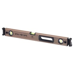 Spec Ops 24 in. Aluminum Box Beam Level with Bungee 3 vial