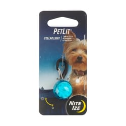 Nite Ize PetLit Turquoise Collar Light