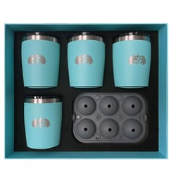 Toadfish 10 fl. oz. Teal BPA Free Rocks Drinkware Gift Set