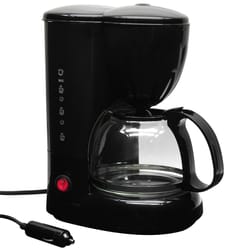 RoadPro 12 V Black/Clear Coffee Maker 1 pk