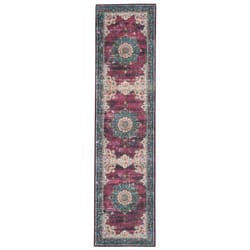 Linon Home Decor Gillies 2 ft. W X 8 ft. L Burgundy Polyester Runner Rug