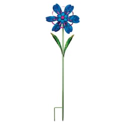 Regal Art & Gift Assorted Metal 36 in. H Flower Ribbon Garden Stake Spinner