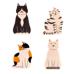Kikkerland Assorted ABS Plastic Kitty Bag Clip