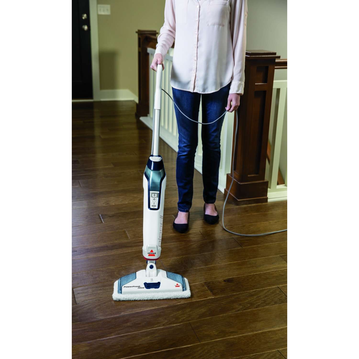 Bissell Power Fresh Pet Steam Mop Hard Floor Steam Cleaner - White