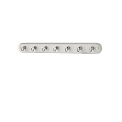 Spectrum 14 in. L Chrome White Steel/Wood Small Contemporary Key Rack 1 pk