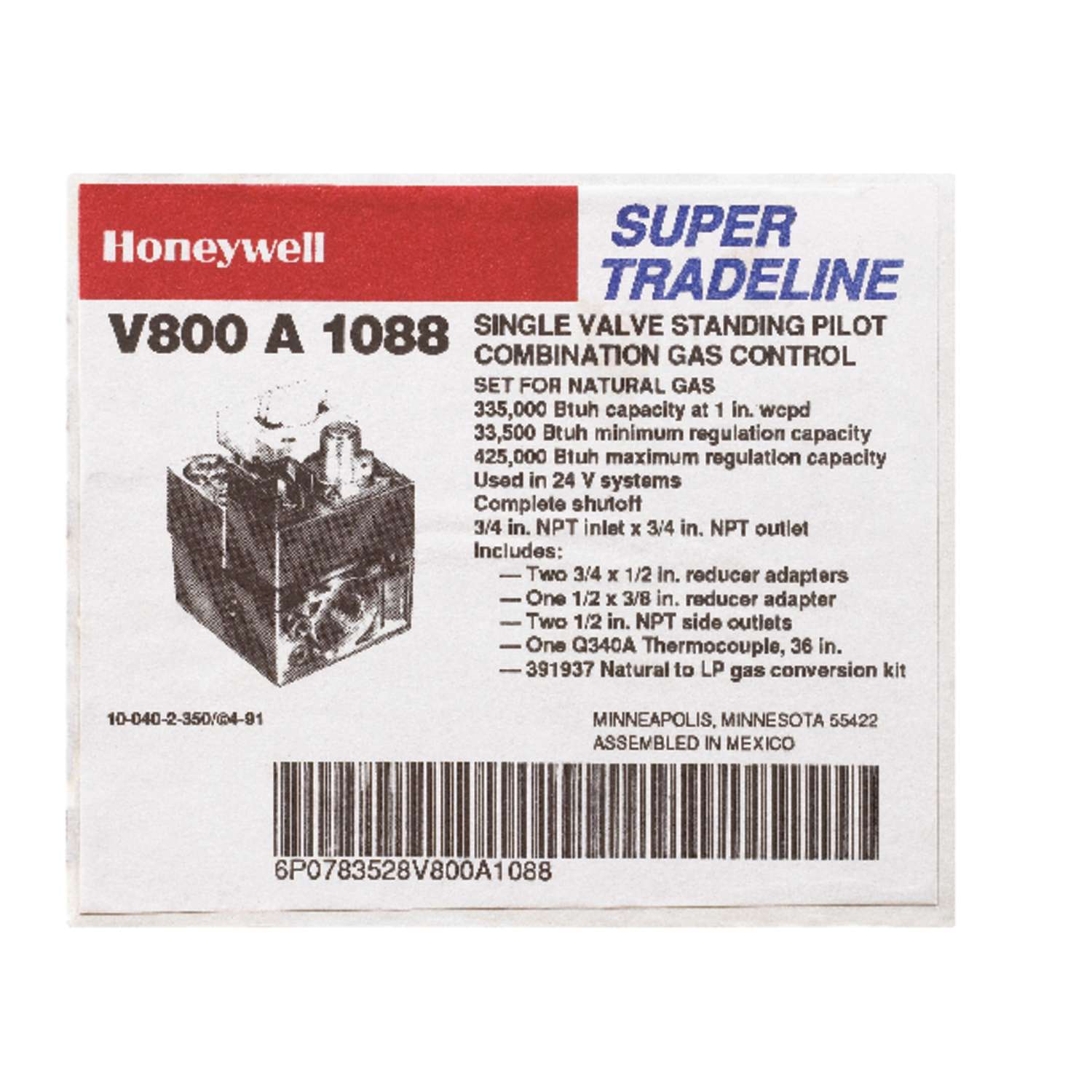 Honeywell 0.8 in. Gas Valve Ace Hardware