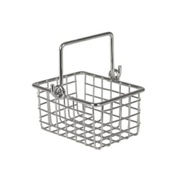 Spectrum Grid 3.25 in. L X 3.8 in. W X 2.5 in. H Silver Packet Basket