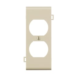 Leviton Light Almond 1 gang Thermoplastic Nylon Duplex Sectional End Wall Plate 1 pk