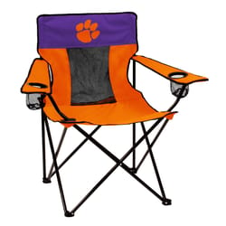Logo Brands Elite Orange Clemson Folding Chair