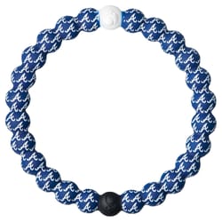 Lokai MLB Unisex Atlanta Braves Round Blue Bracelet Silicone Water Resistant Size 6.5