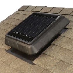 Master Flow Green Machine 8 in. H X 28 in. W X 28 in. L Black Plastic Solar Power Roof Vent