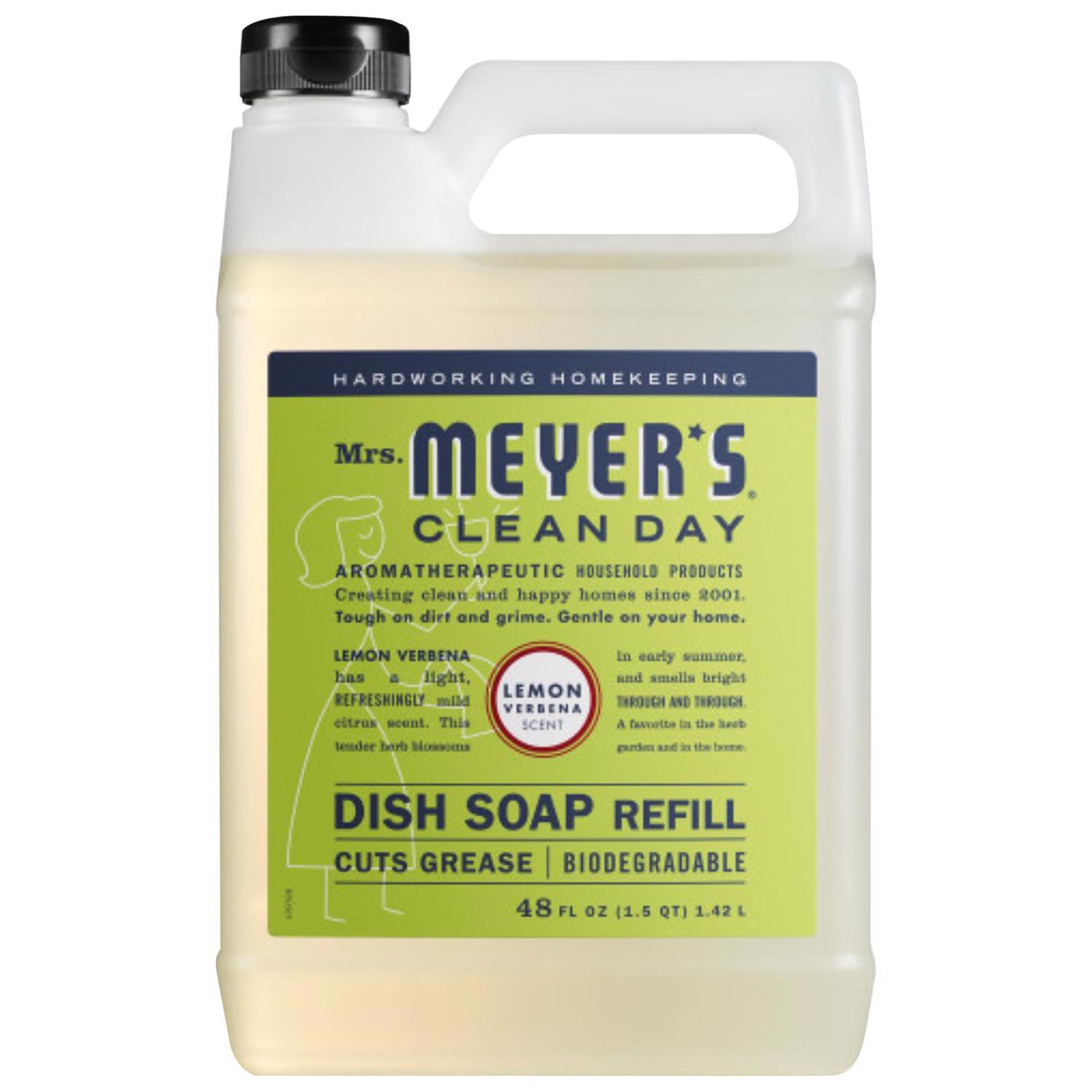 mrs. meyer's clean day lemon verbena scent liquid dish soap refill 48 oz 1 pk