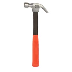 GreatNeck 8 oz Milled Face Curved Curved Claw Hammer 8 in. Fiberglass Handle