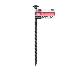 GRK 5/16 or No. 15 in. X 6 in. L Star Black W-Cut Structural Wood Screws