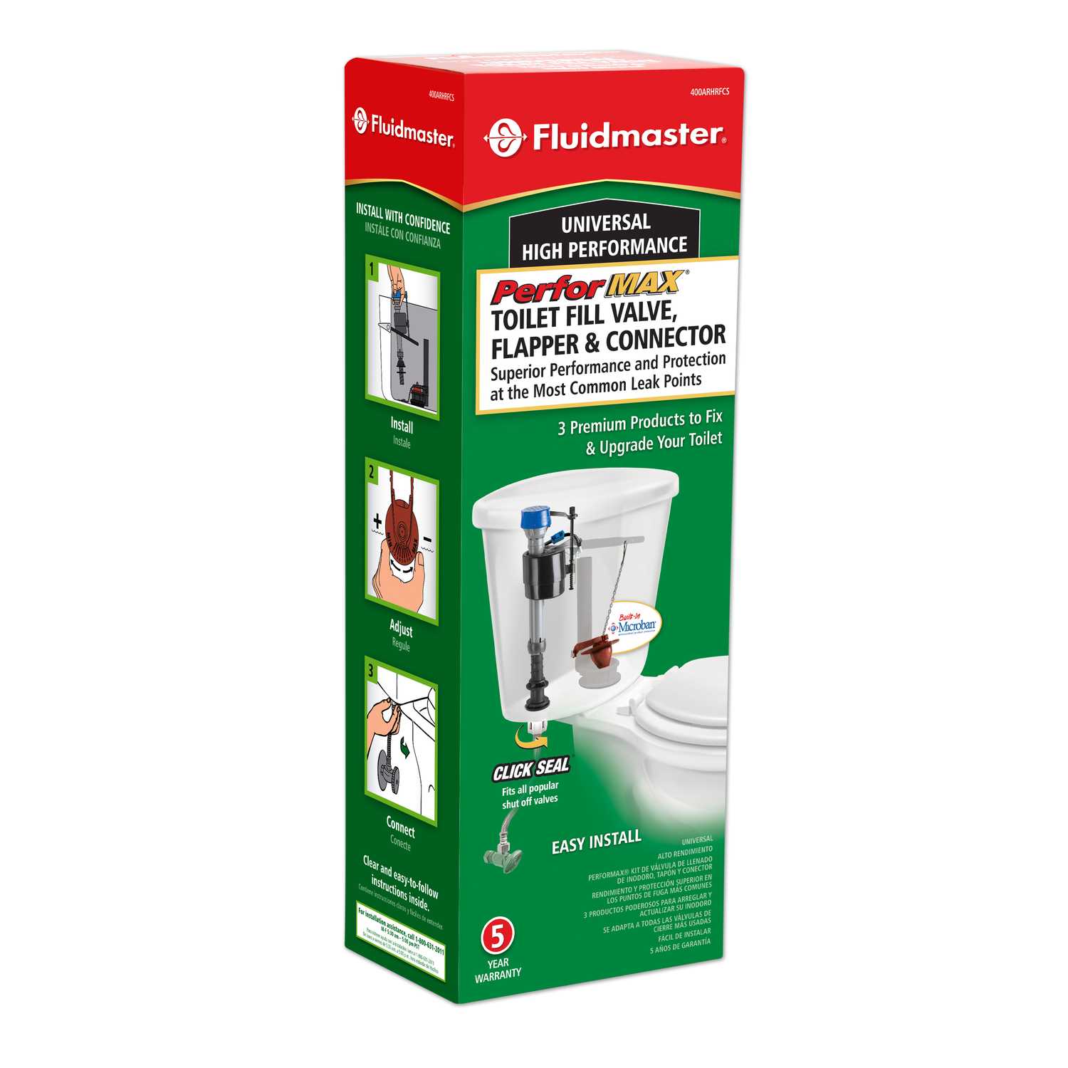 Fluidmaster Performax Fill Valve And Flapper Kit White Plastic Ace Hardware