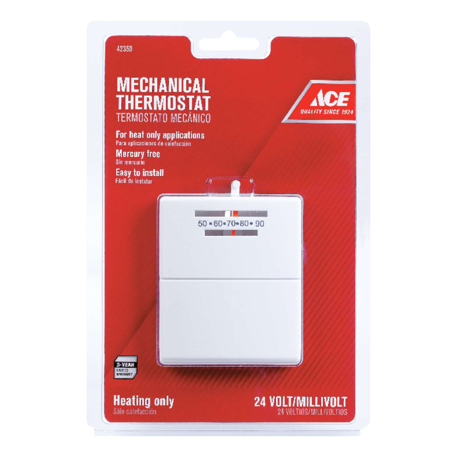 Ace Heating Lever Mechanical Thermostat - Ace Hardware