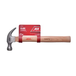 Ace 7 oz Smooth Face Claw Hammer 9 in. Hickory Handle