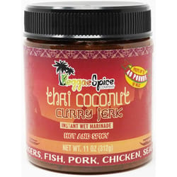 Reggae Spice Company Thai Coconut Curry Jerk Hot and Spicy Marinade 11 oz