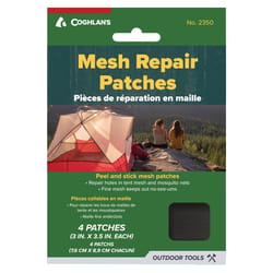 Coghlan's Black Tent Screen Patches 3.5 in. H X 3 in. L 4 pk