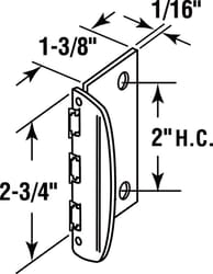 Prime-Line 2-3/4 in. L Aged Bronze Bronze Steel Door Flip Lock 1 pk