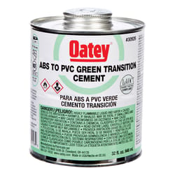 Oatey Green Transition Cement For ABS/PVC 32 oz