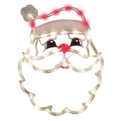 IG Design Red/White Santa Face Silhouette Indoor Christmas Decor 17 in.