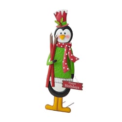 Glitzhome 36 in. Penguin Yard Stake