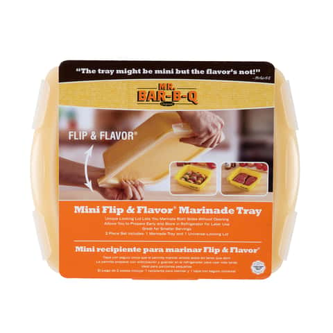 Mr Bar-B-Q Flip & Flavor Plastic Marinade Tray with Locking Lid