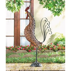 Summerfield Terrace Multicolored Iron 31 in. H Rooster