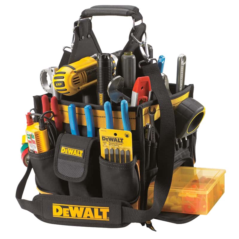 DeWalt 12 in. W X 14.25 in. H Polyester Tool Carrier with Plastic Tray 23  pocket Black/Yellow pc Ace Hardware
