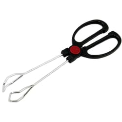 Chef Craft Black/Silver Chrome Tongs