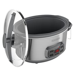 Black+Decker Stoneware Silver Slow Cooker